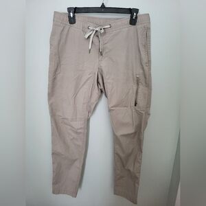 Vuori Ripstop Pants Large‎ Light Beige Pockets Stretch Outdoors Hiking Cotton